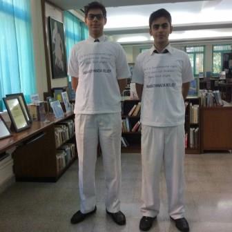 Saaz Patel & Kabir Banatwala sold Marathwada relief T- Shirts and raised Rs. 35000